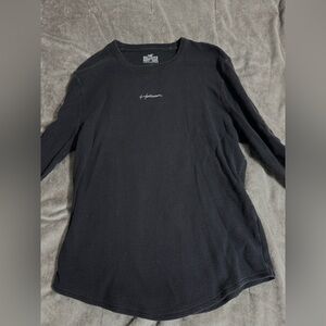 Hollister Men's Dark Gray Long Sleeve Tee